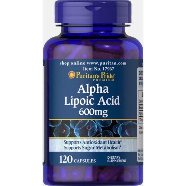 Acid Alfa Lipoic 600 mg, 120 capsule | Puritan’s Pride