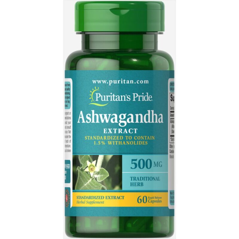 Ashwagandha Ginseng Indian 500 mg-60 capsule