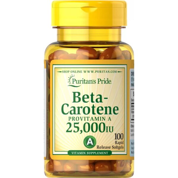 Betacaroten 25000 IU, 100 capsule | Puritan’s Pride