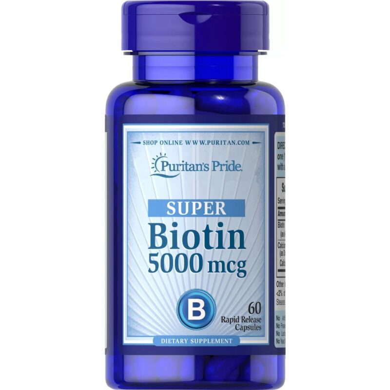 Biotina 5000 mcg, 60 capsule | Puritan’s Pride