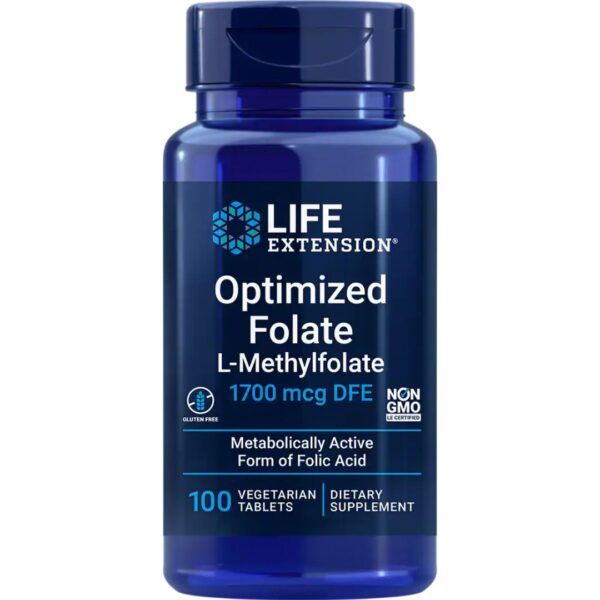 L-Metilfolat Optimized Folate, 100 comprimate | Life Extension