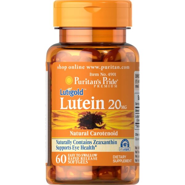 Luteina cu Zeaxantina 20 mg, 60 capsule | Puritan’s Pride