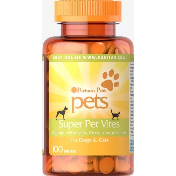 Vitamine,Minerale&Proteine pentru Catei si Pisici-100 tablete