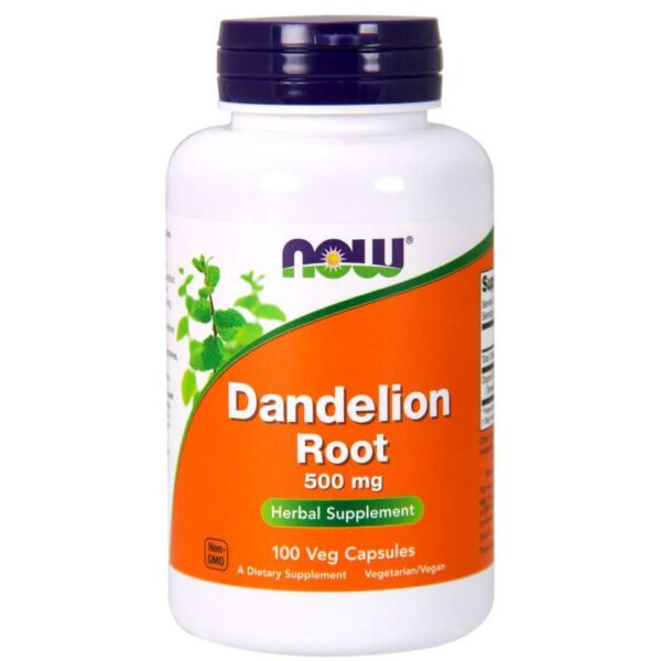 Papadie Radacina Dandelion 500 mg, 100 capsule | NOW FOOD