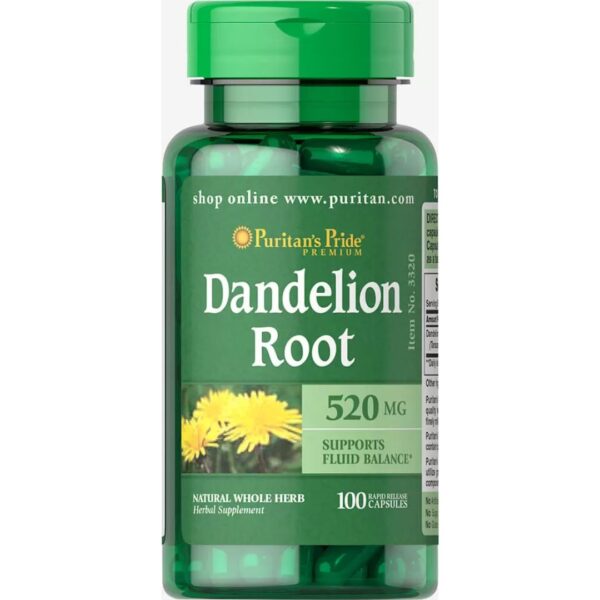 Papadie Radacina Dandelion 520 mg-100 capsule