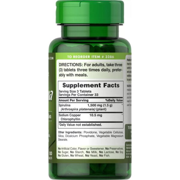 Spirulina 500 mg-100 tablete