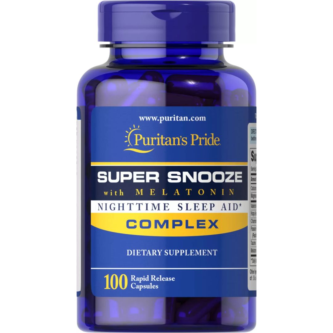 Super Snooze cu Melatonină, 100 capsule | Puritan’s Pride
