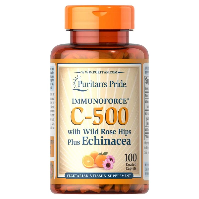 Vitamina C 500 mg cu Macese plus Echinacea-100 comprimate