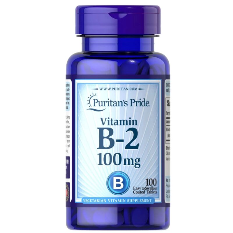 Vitamina B-2 (Riboflavina) 100mg, 100 comprimate | Puritan’s Pride
