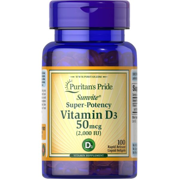 Vitamina D 3 2000 IU, 100 capsule | Puritan’s Pride