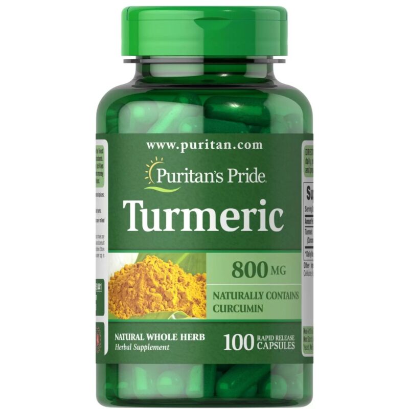 Turmeric (Curcuma) 800 mg, 100 capsule | Puritan’s Pride