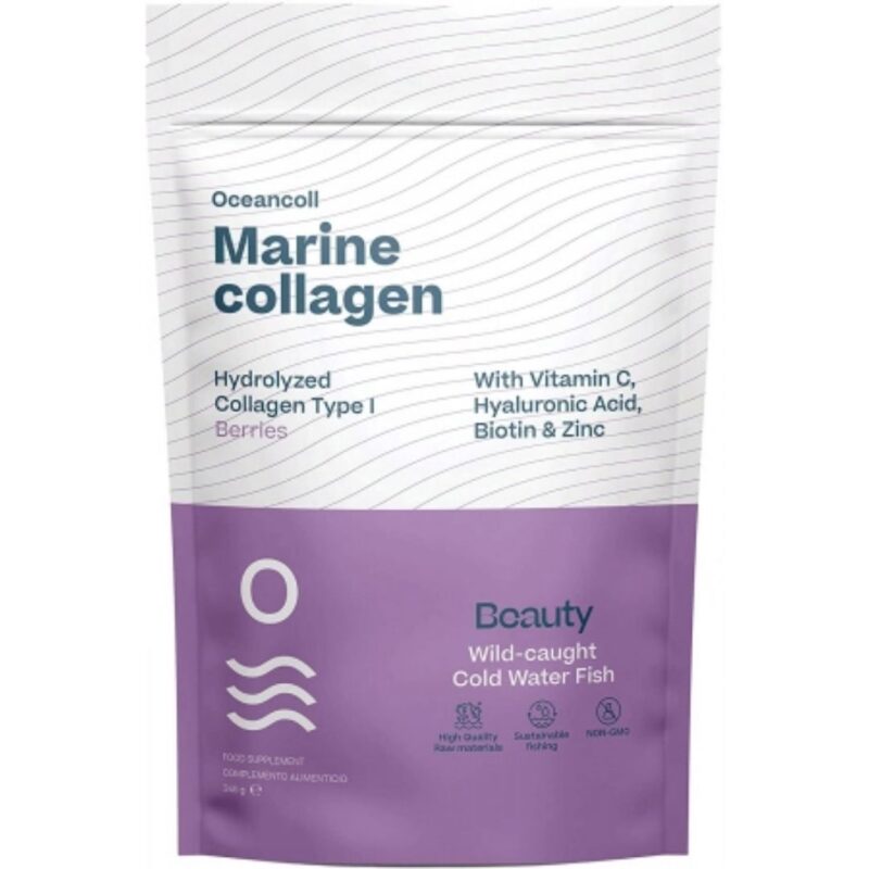 Colagen Marin Oceancoll Beauty(Vitamina C+Acid Hialuronic+Biotină+Zinc)-348 g