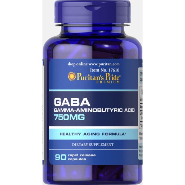 GABA 750 mg-90 capsule | Puritan’s Pride