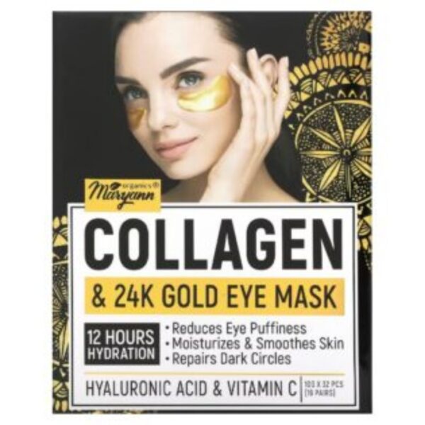Mască pentru ochi cu Colagen și Aur de 24 K-1 pereche(10 g)