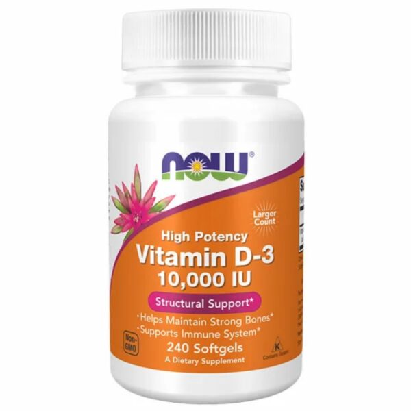 Vitamina D 3 10.000 IU, 240 capsule| Now Food