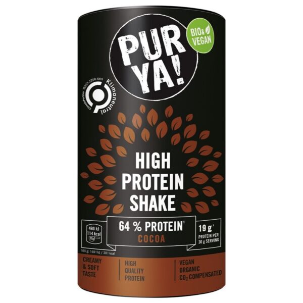 Pulbere Bio pentru shake Proteic cu Cacao, 64% Proteina- 480 g